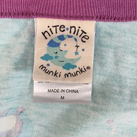 nite nite Munki munki women’s night gown medium shirt PJ penguin long sleeve - Picture 4 of 10